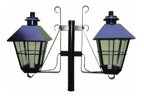 Imagen 2 de 8 de Farola De Columna Jardin Con Poste Y Base Para Amurar 1828