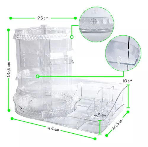 Organizador Maquillaje Transparent Cremas Giratorio Estantes