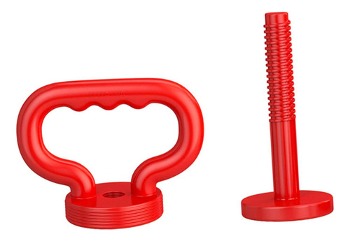 Mango De Kettlebell Ajustable Convertidor De Mancuernas Rojo