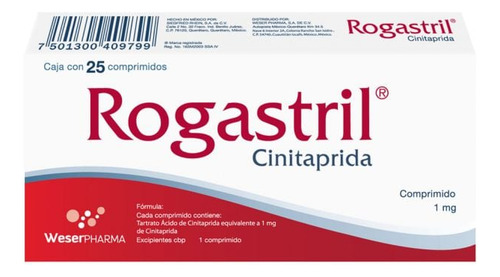 Rogastril 1 Mg Caja Con 25 Comprimidos