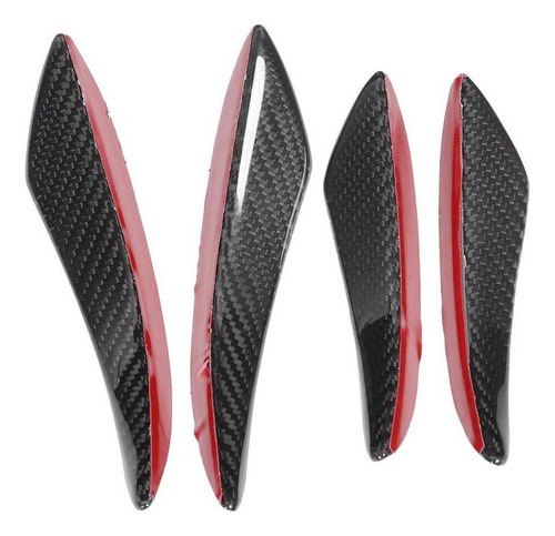 4pcs/set Universal De Fibra De Carbono Parachoques Canards L