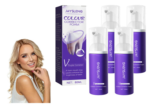 4×kit De Espuma Limpiadora Dental Con Corrección De Color B