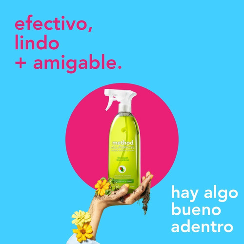 Limpiador Multiusos Líquido Method All Purpose Lima y Sal de mar en Spray 828ml