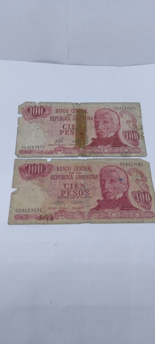 Billete 100 Pesos Ley 18.188 - Arg. -