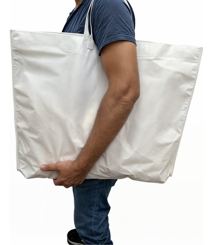 Pack 10 Totebags Friselina Grandes 60x50x10 Cm Blanco