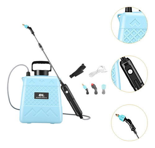 Pulverizador Elétrico De Jardim Com 3,8l Azul