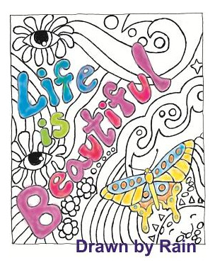 Libro Life Is Beautiful: Coloring Book - Rain, Coille