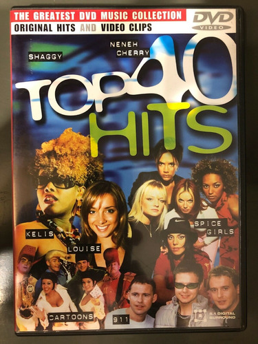 Dvd  Top 40 Hits  Spice Girls, Kelis, Shaggy, Melanie C 