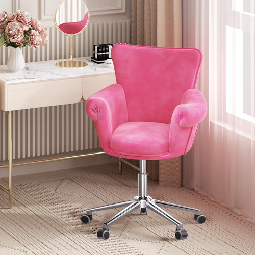 Monibloom Silla De Escritorio De Maquillaje Con Reposabrazos