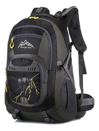 Mochila Grande Trekking Camping 50 Litros Impermeable Color Negro