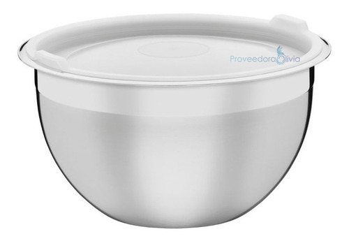 Imagen 2 de 10 de Tazón Bowl 28cm + 16cm C/tapa Tramontina Acero Inox Promo