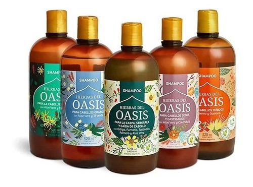 Imagen 2 de 2 de Shampoo Para Cabellos Grasos Oasis - Veganos S/tacc