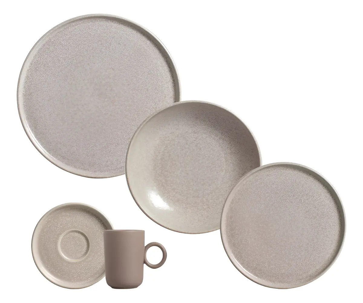 Aparelho De Jantar 20 Peças Basic Sandy- Porto Brasil