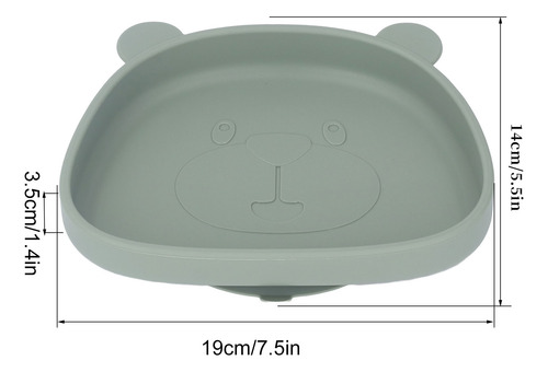 Plato De Alimentación De Silicona Para Niños Pequeños Con Ve