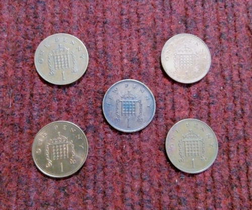 Monedas Inglesas 1 New Pence 