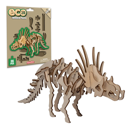 Eco 3d Wooden Puzzle Styracosaurus De Deluxebase. Kit De Ma.