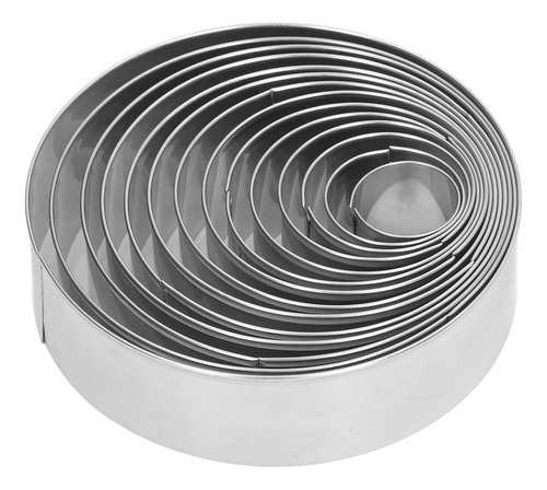 Juego De Cortadores Redondos Para Tartas, 14 Piezas, Moldes