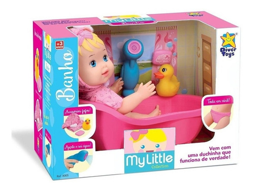 Imagen 1 de 4 de Muñeca Con Bañera Y Duchador De Verdad Divertoys Maternelle
