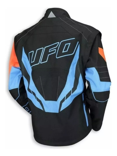 Campera Para Moto Ufo Ranger Original Negro Geométrico L