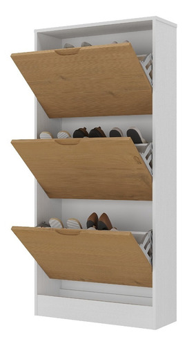 Imagen 5 de 7 de Zapatera Premium 3 Puertas 18 Pares Dormitorio Mueble V Lcm