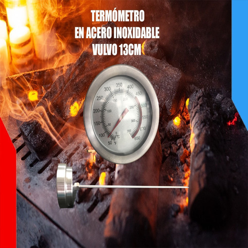 Termómetro De Acero Inoxidable 350°c Para Hornos, Alimentos