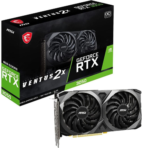 Imagen 5 de 6 de Placa De Video Msi Geforce Rtx 3050 Ventus 2x Oc 8gb Gddr6