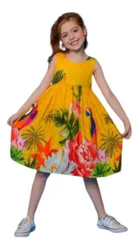 Vestido Infantil Henecy Viscose Menina Leve