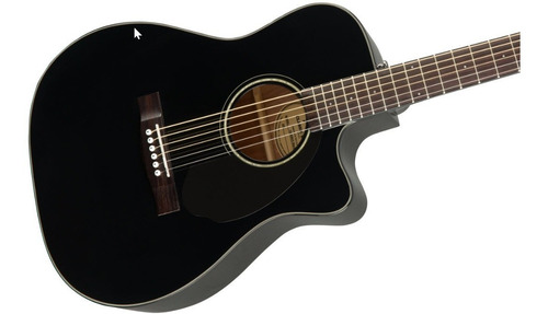 Guitarra E-acústica Fender Cc60-sce Classic Design Negra B Black Diestro Walnut