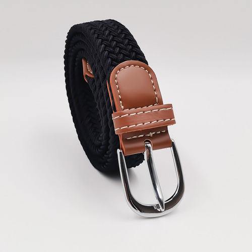 Cinturón Fino Unisex Para Mujer, Casual, Tejido Con Hebilla,