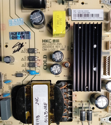 Fuente #178 Si65urf N/p Hkc-ledtv-p65 (Usado)
