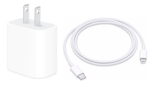 Cargador Original Apple 20w + Cable Usb C A Lightning 1 Mt