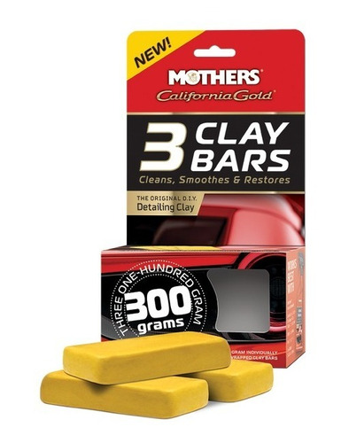 Mothers California Gold  Clay Bars Premium Grado Medio 300gr