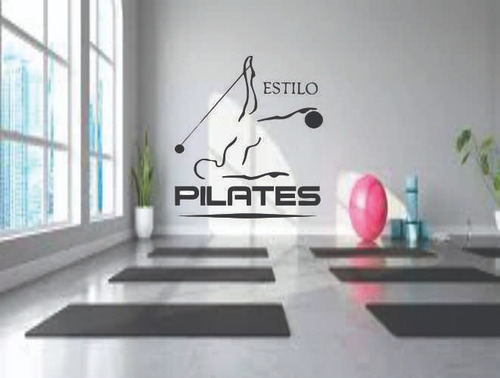 Vinilos Decorativo Pilates Gym  Frases Clases Deporte 24*