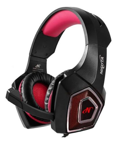 Auricular Gaming Ps4 Nisuta Ns-aug350 Con Microfono Rojo