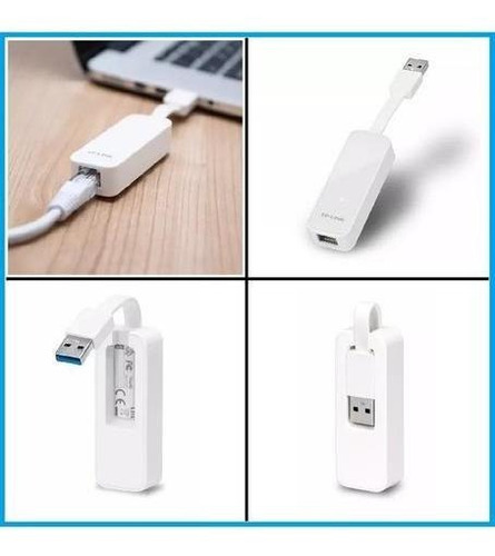 Imagen 3 de 6 de Adaptador Red Usb 3.0 Tp-link Ue300 Rj45 Gigabite