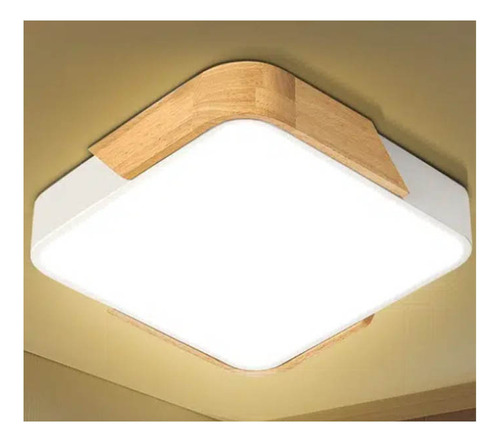 Plafon Led Cuadrado 72 W - 47*47 Cms Diseño Wood-white