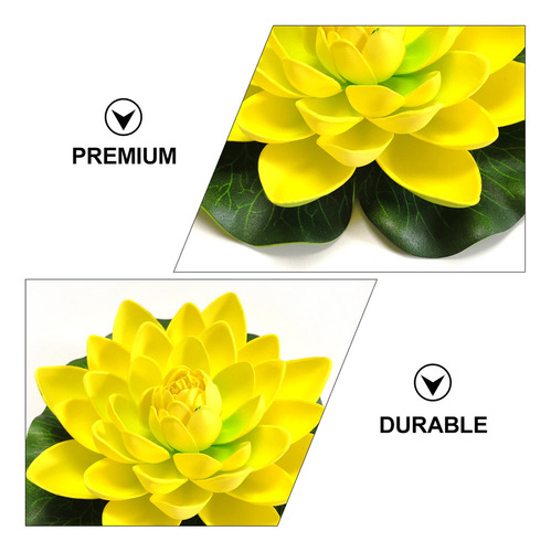Flores De Loto Flotantes, Hojas De Loto Artificiales, 6 Unid