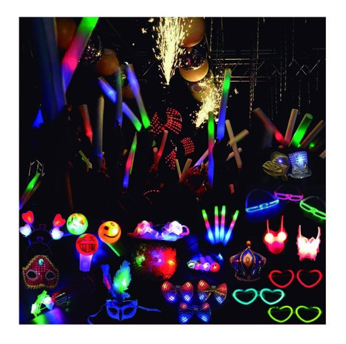 Imagen 6 de 10 de 8 Maracas Led Pack Cotillon Carioca Luminoso Combo Fiesta