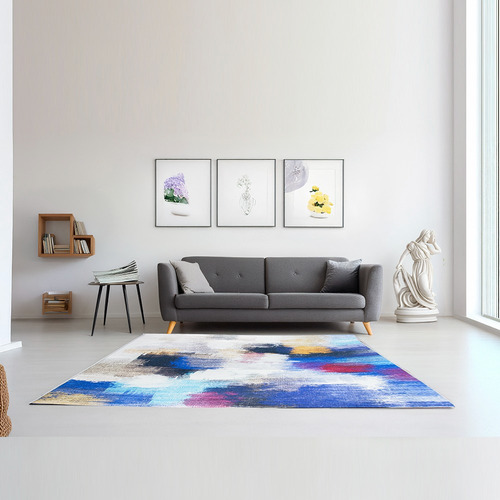 Tapete Sala Estilo Nórdico 200x160 Cm Suavidad Elegancia Ancho 160 Cm Color Azul Claro Diseño De La Tela Lienzo Largo 200 Cm