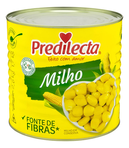 Milho Verde Em Conserva Lata 1,7kg Kit Com 2 Unidades