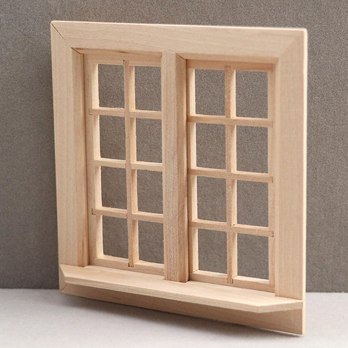 Casa De Muñecas Ventana En Miniatura 1:12 Muebles Escena De