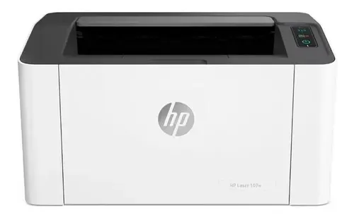 Impresora Laserjet HP M107w WiFi 110v, color blanco y negro, monocromo
