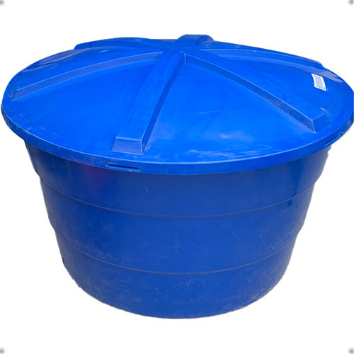Tanque de agua de polietileno de 1000 litros, 1,53 m x 1,02 m West Fiber, color azul