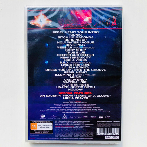 Madonna Rebel Heart Tour Dvd Live Bonus Video Track