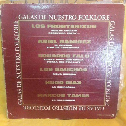 Vinilo Galas De Nuestro Folklore Volumen 3 Tames Falu F3