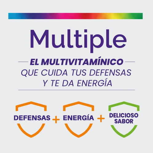 Multiple Seniors Gummies Multivitaminico En Gomitas 60u Oran