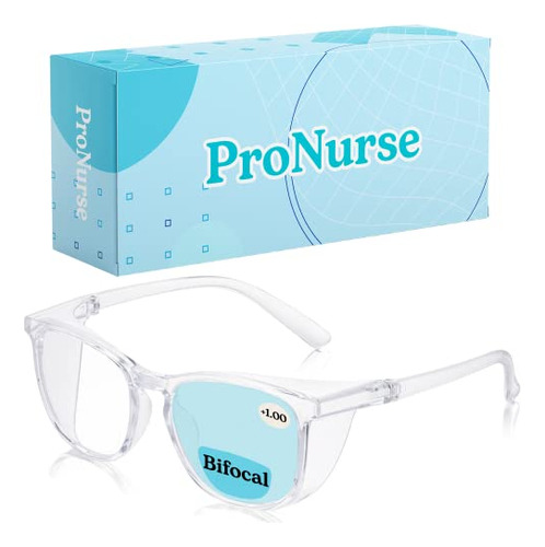 Pronurse Bifocal Safety Glasses, Prescription Goggles With 2