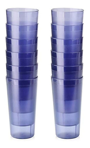 12 Vasos Para Bebidas, Calidad De Restaurante Color: Blue