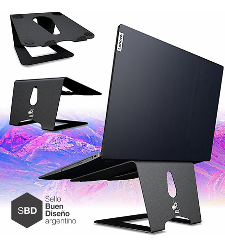 Imagen 1 de 7 de Soporte Notebook Bam V3l Largo Mac-pc 17a17,3 Metal Premium!
