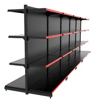 Comprar Gôndolas Centro 140 Altura 1 Inicial + 4 Cont Preta